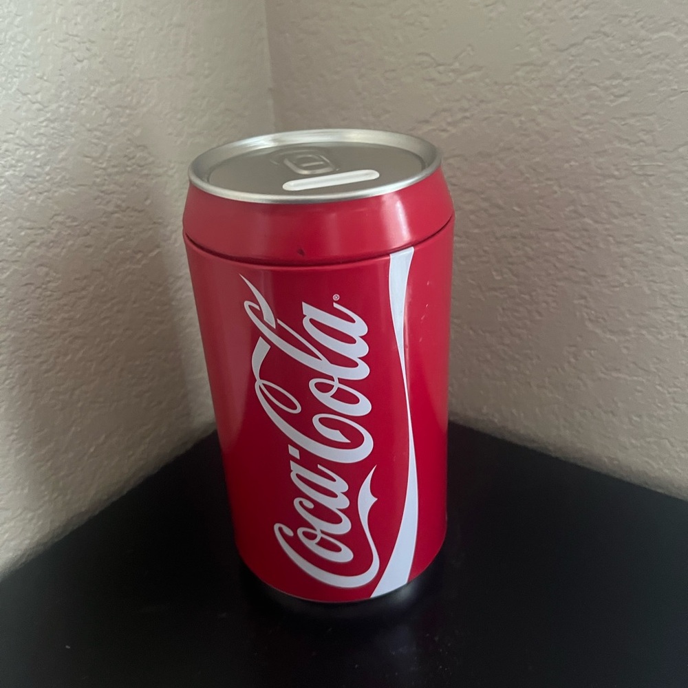 Large Coca Cola Tin Bank Replica of Original Coke Can